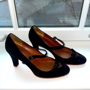 Marc Jacobs “Mary Jane” Black Suede Pumps - Size 8M